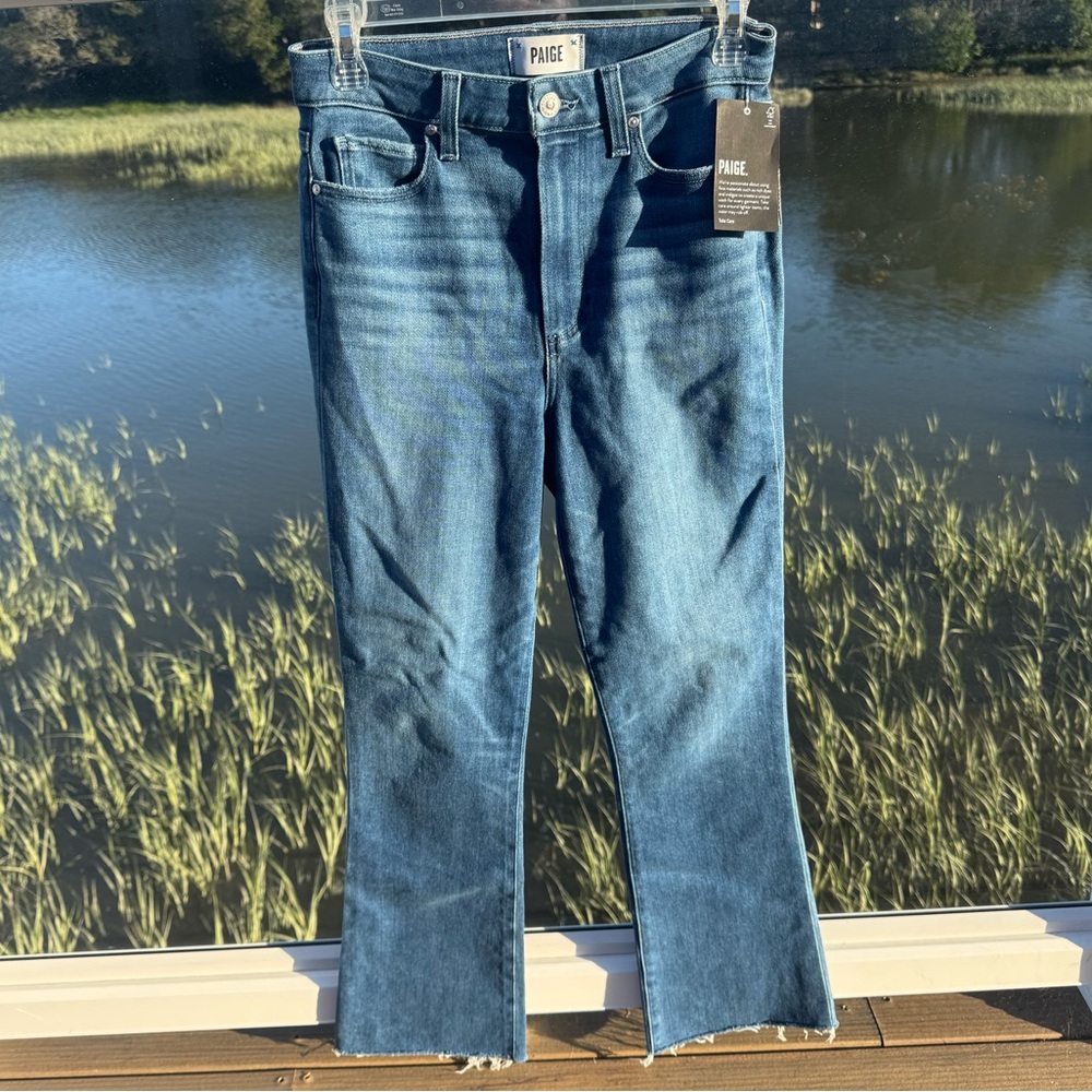 PAIGE Claudine Raw Hem Jeans in Stardom